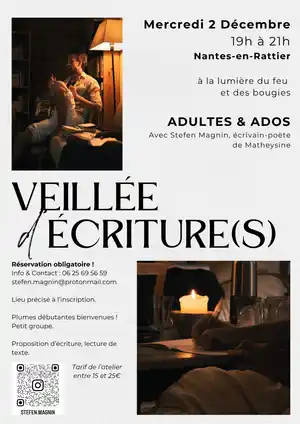 <p>Veillée d'écriture à Nantes-en-Rattier</p>