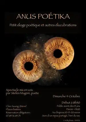 <p>Spectacle poétique Anus Poetika</p>